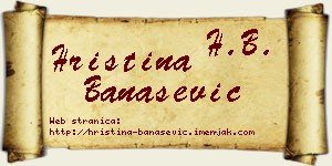 Hristina Banašević vizit kartica